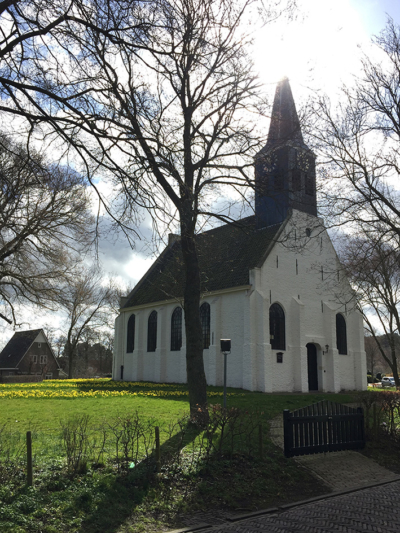 Monumentaal kerkje van Groet aan Kerkbrink.